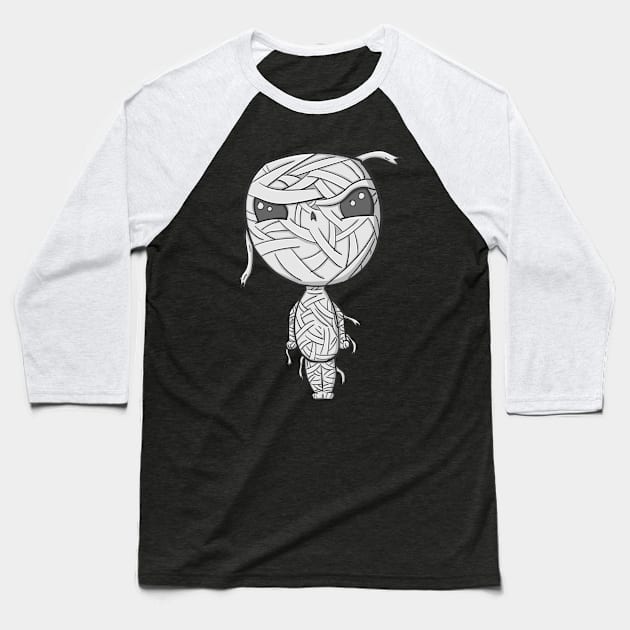 Cartoon mummy Baseball T-Shirt by MayaPan